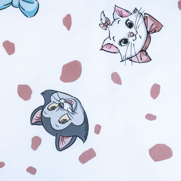 Set copripiumino e federa da bambini bianco in cotone per culla 100x135 cm Marie Cat "Friends" – Jerry Fabrics-image-4