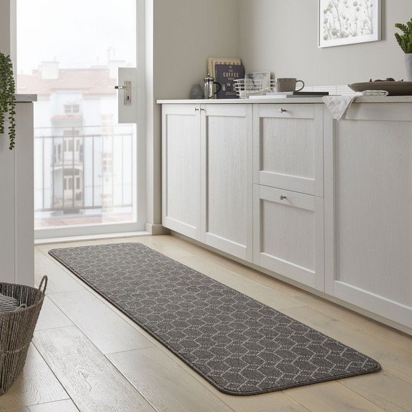 Runner lavabile grigio scuro 57x230 cm Argyll - Flair Rugs-image-1