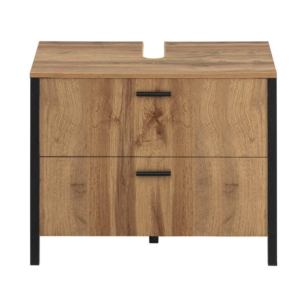 Mobile lavabo marrone con due cassetti Werra - Støraa