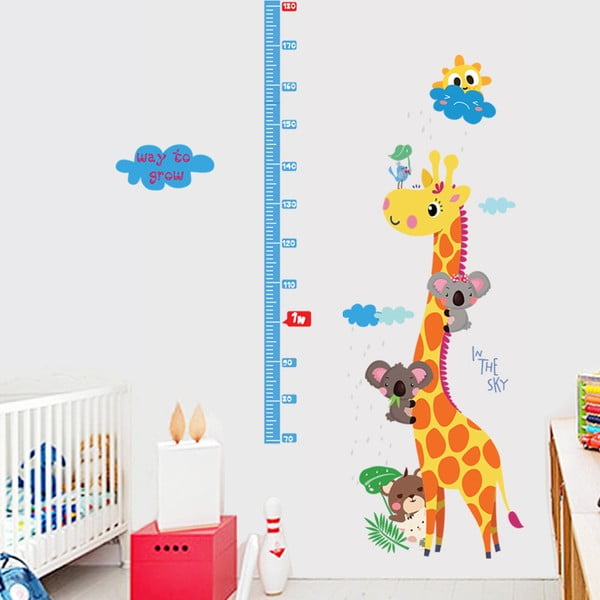 Adesivo per bambini - metro per porta o parete 60x120 cm Giraffe & Koalas - Ambiance-image-1