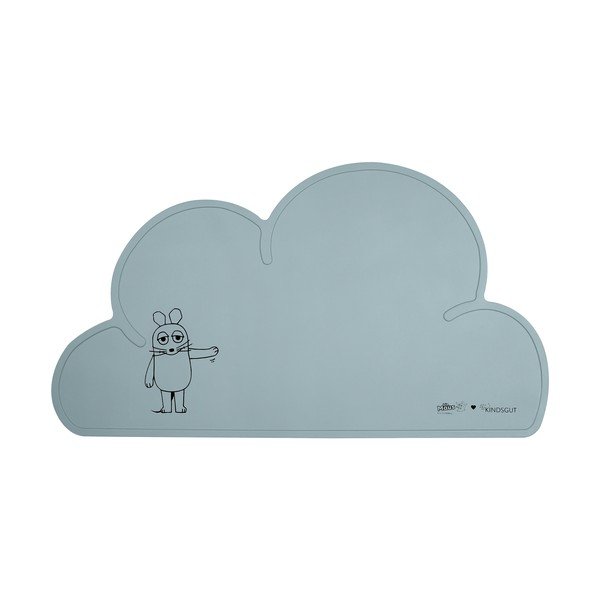 Tovaglietta in silicone blu Mouse, 49 x 27 cm - Kindsgut