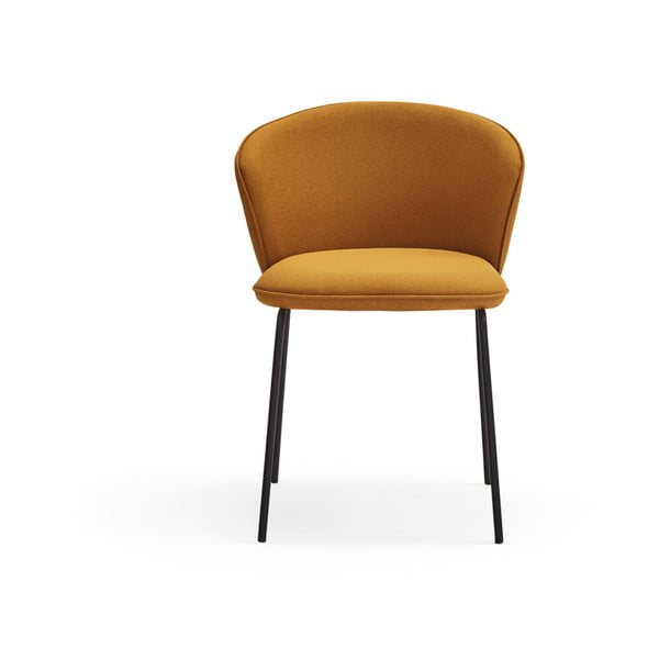 Set di sedie da pranzo color senape in imbottito 2 pz Add – Teulat-image-3