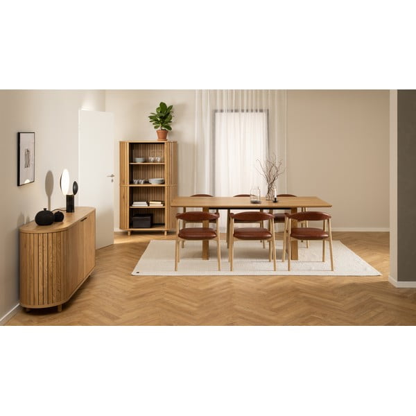 Sedia da pranzo marrone cognac/di colore naturale in similpelle Addi – Actona-image-2