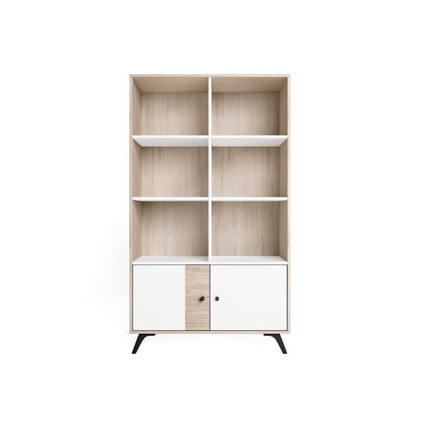 Libreria bianca in rovere 92x160 cm Sahara - Marckeric