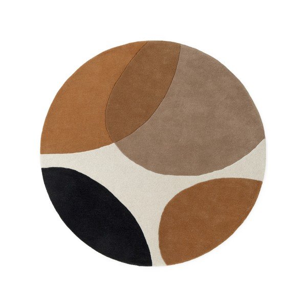 Tappeto rotondo marrone cognac in lana ø 200 cm Ruvia – Villeroy&Boch