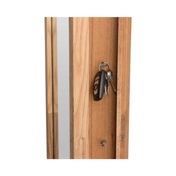 Armadietto portachiavi in rovere naturale con specchio Sol Confetti - Rowico-image-2