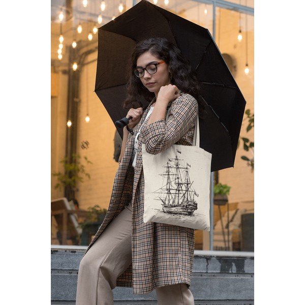 Borsa in tessuto beige - Kate Louise-image-3