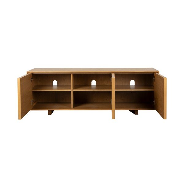 Mobile TV di colore naturale in frassino massiccio 160x54x42 cm Raster – Zuiver-image-3