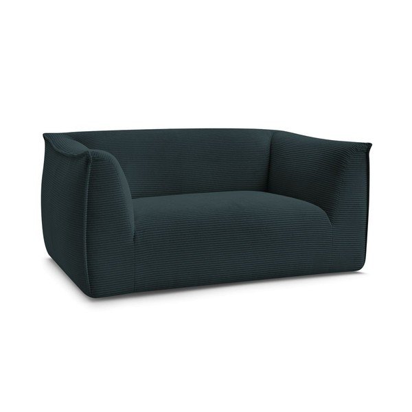 Divano blu scuro con rivestimento in velluto a coste 170 cm Giorgia – Bobochic Paris-image-3