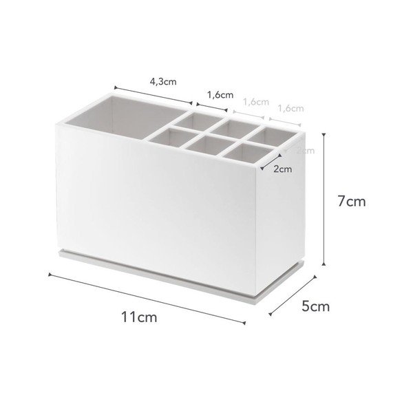 Portaspazzolino bianco Mist - YAMAZAKI-image-4