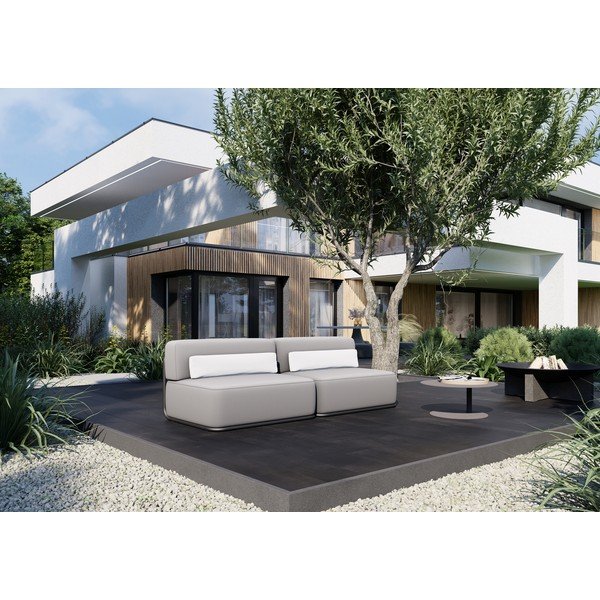 Divano modulare da giardino grigio chiaro 204 cm Straw - Sit Sit-image-1
