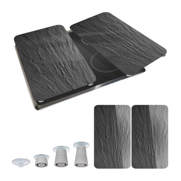 Set di 2 cappe da cucina in vetro con, 52 x 30 cm Slate - Wenko-image-4