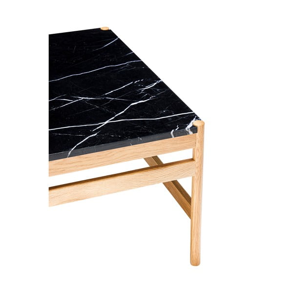 Tavolino con piano nero in marmo 40x60 cm Raw - Hübsch-image-2