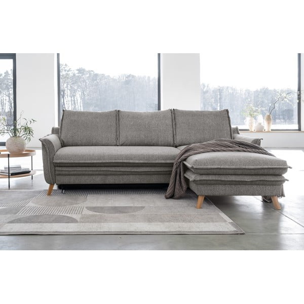 Divano letto angolare grigio (angolo destro) Charming Charlie - Miuform-image-1
