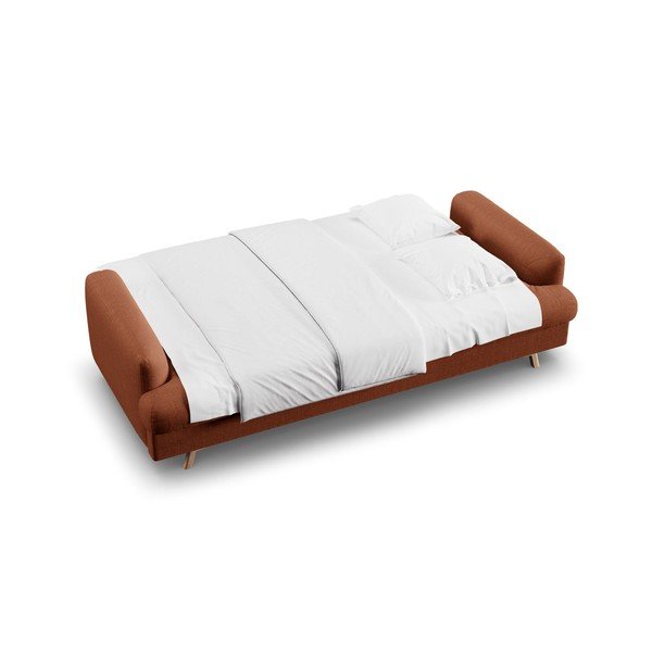 Divano color terracotta allungabile/con contenitore 233 cm Naomi – Micadoni -image-3