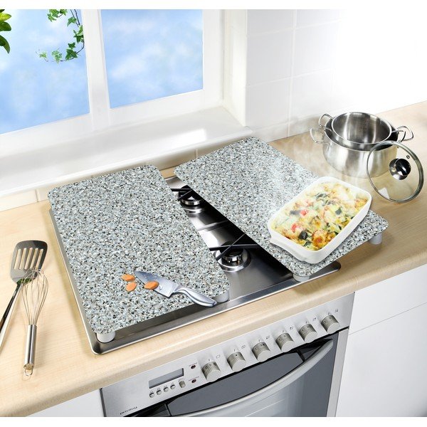 Set di 2 coperchi in vetro per fornello Granite, 52 x 30 cm Universal - Wenko-image-4