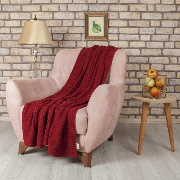Copriletto rosso Marina, 130 x 170 cm - Homemania Decor-image-1