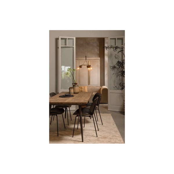 Sedie da pranzo in set nere in similpelle 2 pz Close In – WOOOD-image-2