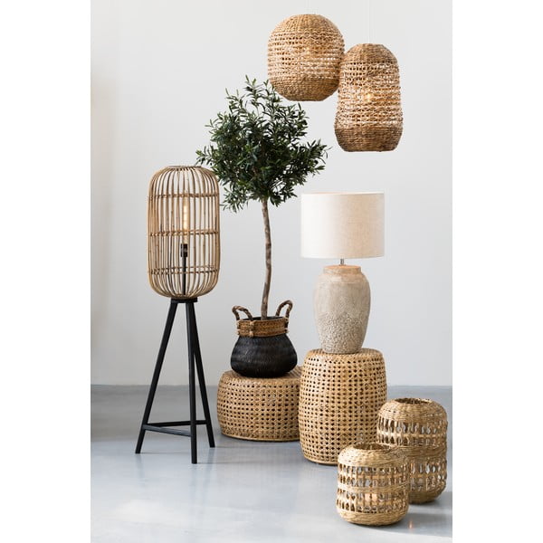 Lampada da soffitto in colore naturale con paralume in rattan e seagrass ø 42 cm Tripoli - Light & Living-image-1