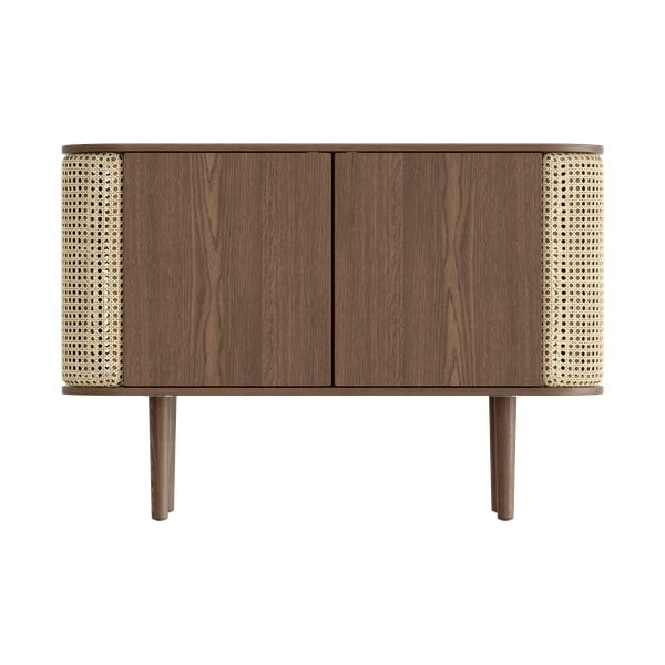 Cassettiera bassa in rovere decorato in colore marrone-naturale 109x75 cm Treasures - UMAGE-image-3