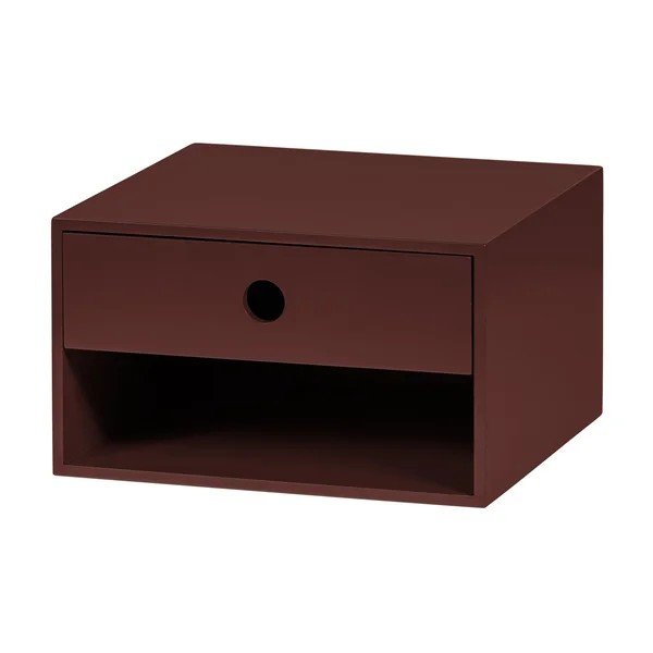 Comodino burgundy in MDF Nancy – WOOOD