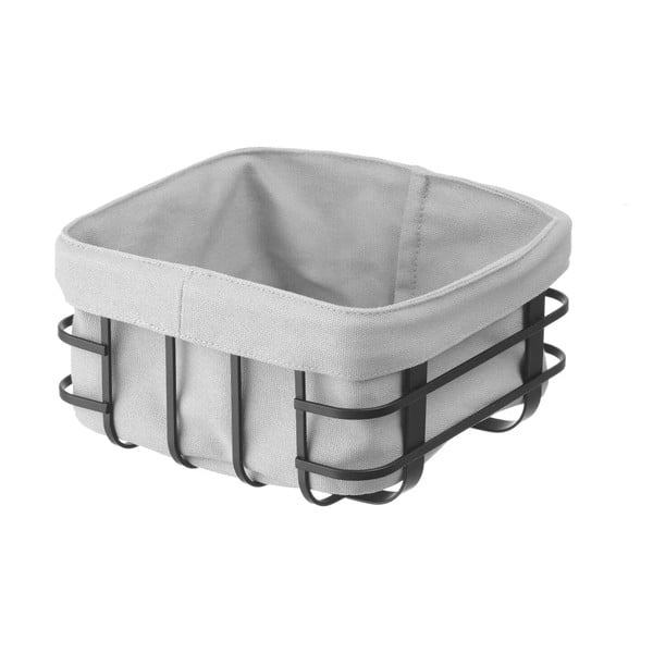 Cestino per il pane nero e grigio con fodera in tessuto , 19 x 19 cm - Hendi-image-2