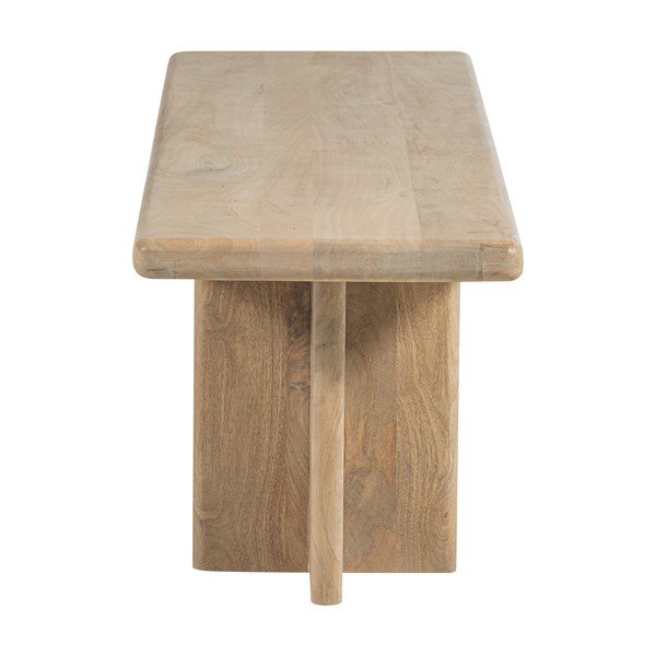 Panchina di colore naturale in legno massiccio Ato – WOOOD-image-3