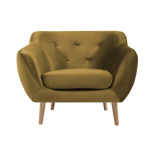 Poltrona Amelie giallo senape - Mazzini Sofas