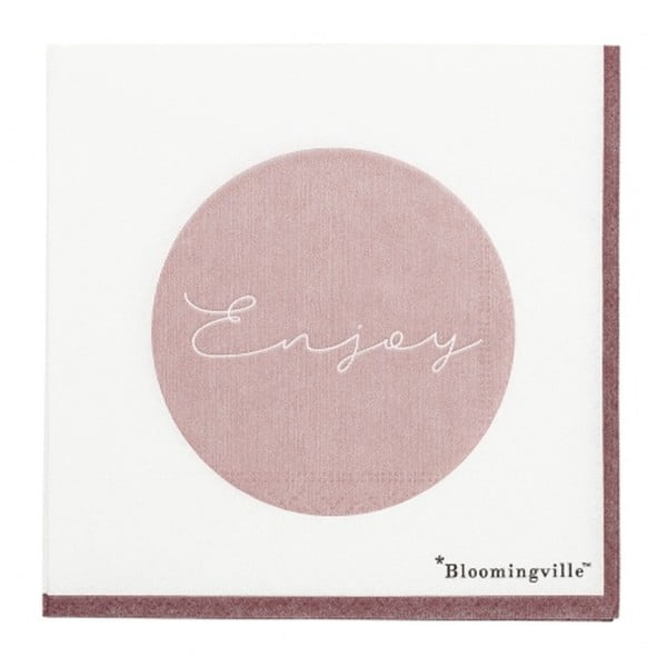 Set di 20 tovaglioli di carta Enjoy, 25 x 25 cm - Bloomingville