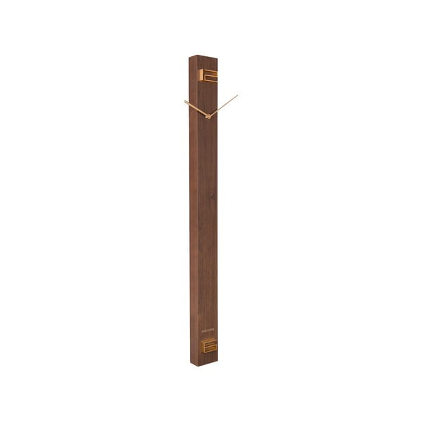 Orologio da parete in legno marrone Lungo, 7,7 x 90 cm Discreet - Karlsson