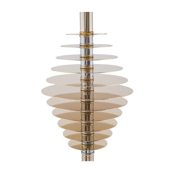 Lampada da terra nera con design Terra dorato - Mauro Ferretti-image-4
