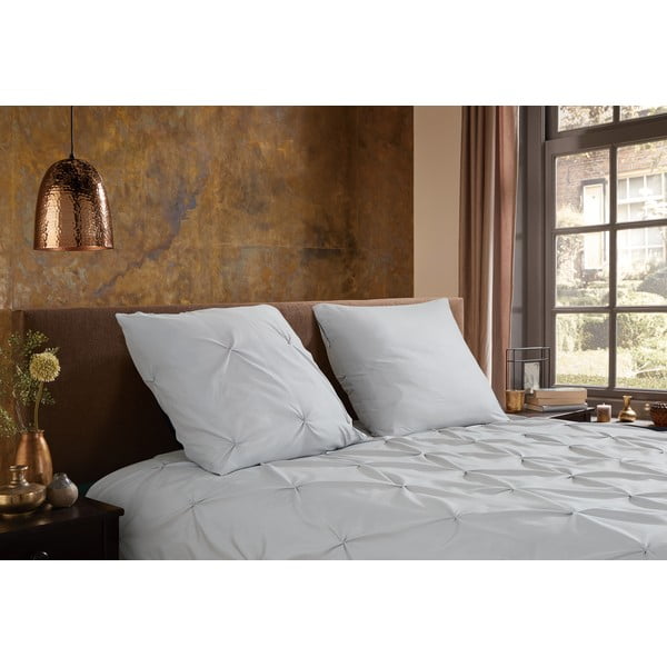 Lenzuolo singolo una piazza e mezza grigio in microfibra 140x220 cm Pure Elegance - Good Morning-image-1