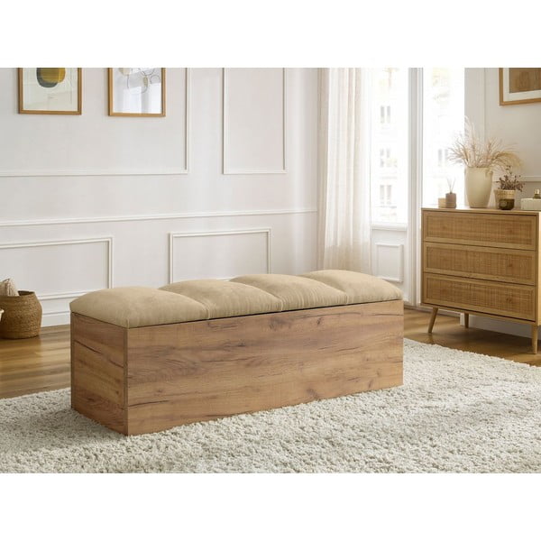 Panca in colore beige e naturale Kumo - Bobochic Paris-image-1