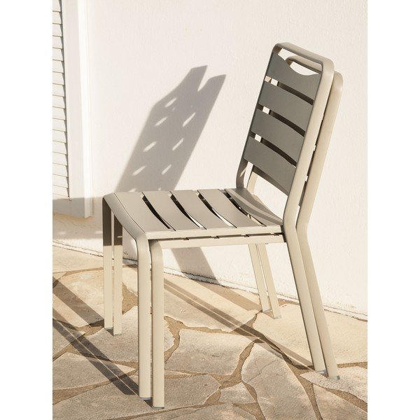 Set di 4 sedie da giardino in metallo bianco Spring - Ezeis-image-1