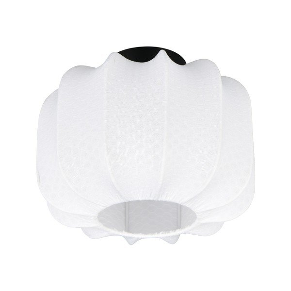 Plafoniera bianca in metallo con paralume in tessuto ø 25 cm Madleine – Reality