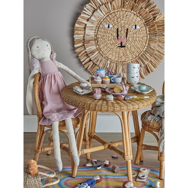 Tavolo rotondo in rattan per bambini ø 53 cm Hortense - Bloomingville Mini-image-1