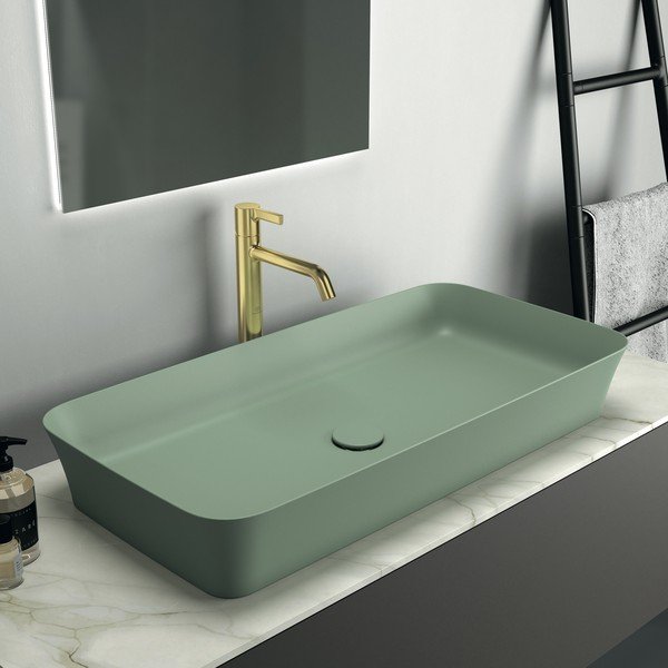 Lavabo in ceramica verde 80x40 cm Ipalyss - Ideal Standard-image-1