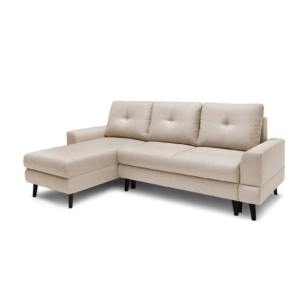 Divano letto beige chiaro Calanque, angolo sinistro - Bobochic Paris-image-3