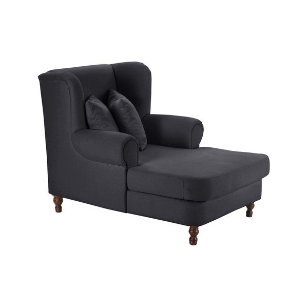 Poltrona Mareille Velour con orecchie nere - Max Winzer