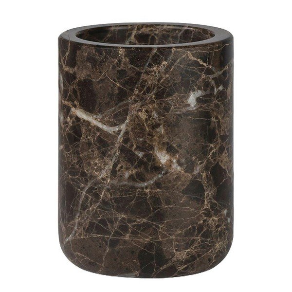 Tazza di marmo marrone per spazzolini da denti Marble - Mette Ditmer Denmark