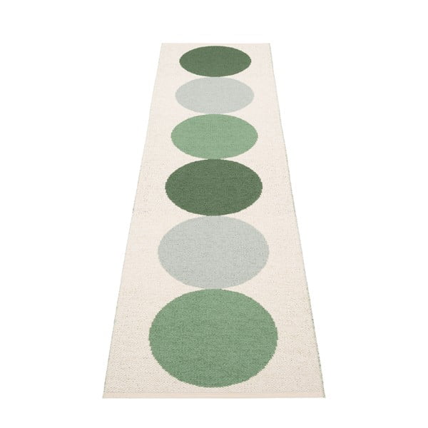 Passatoia da interno/esterno verde/color crema 70x280 cm Otto Herb – Pappelina