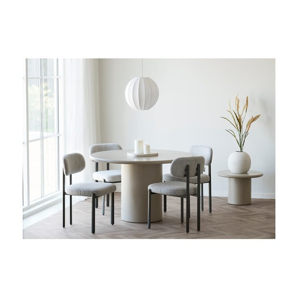 Lampadario bianco con paralume in tessuto ø 40 cm Coventry – House Nordic-image-1