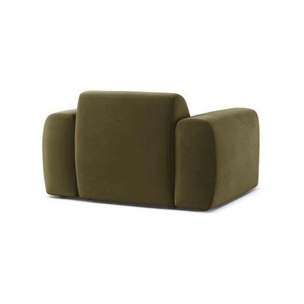 Poltrona color kaki con rivestimento in velluto Molino – Micadoni -image-3