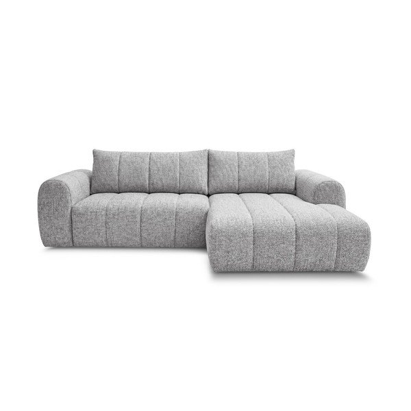 Divano angolare grigio chiaro (con penisola a destra/con chaise lounge) Nesty – Bobochic Paris
