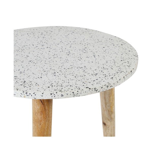 Tavolino rotondo con piano in terrazzo ø 42 cm Terrazzo - Jardin d'Ulysse-image-4