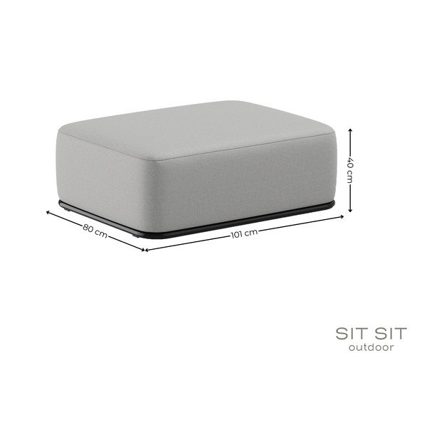 Pouf da giardino grigio chiaro Straw - Sit Sit-image-4