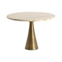 Tavolino da salotto rotondo color bronzo/colore naturale chiaro con piano in pietra ø 50 cm Bahia – Light & Living