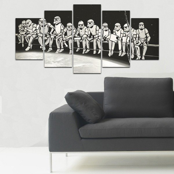 Pittura in più parti Cloni in bianco e nero - Homemania Decor-image-1