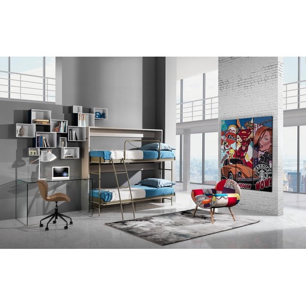 Tavolo da lavoro in vetro 70x126 cm Bend - Tomasucci-image-3