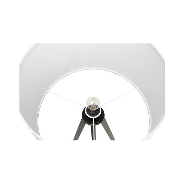 Lampada da terra con struttura nera e paralume bianco Trivet - Kokoon-image-3